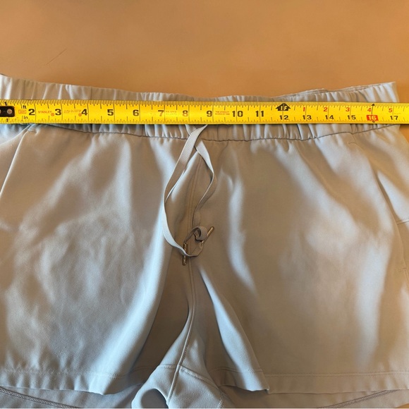 Lululemon Women's Lounge Shorts, Size 12, Blue, Drawstring, Pockets - Picture 6 of 7